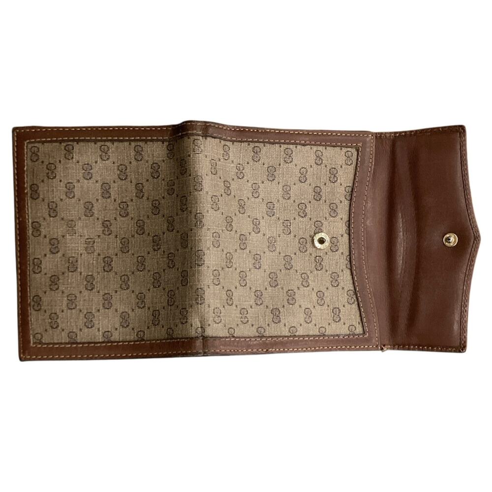VTG 70’s Gucci Monogram GG Canvas and Smooth Leather Wallet - Picture 5 of 5
